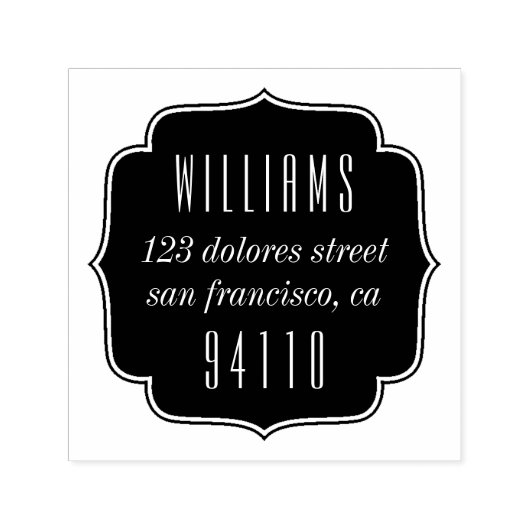 フレームファンシー自己インク差出人住所スタンプ セルフインキングスタンプ (デザイン)