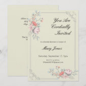 フレームファンシー5x7ブライダルシャワーへの招待 招待状 (正面/裏面)