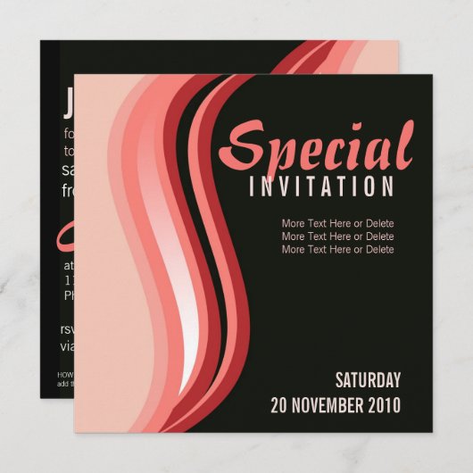 フレームフェミニンスペシャル+すべての行事招待状 招待状 (正面/裏面)