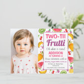 フレームフォトフルーティ2nd誕生日 招待状 (スタンド正面)