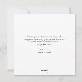 フレームフォト手書きビーチクリスマスファミリー シーズンカード (裏面)