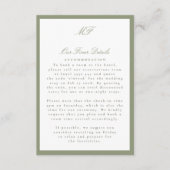 フレームフォーマルTuxedo Sageの結婚詳細情報 エンクロージャーカード (正面)
