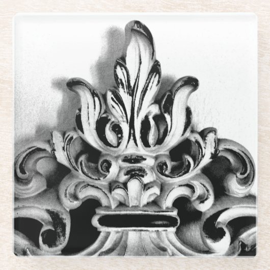 フレームフランスの ガラスコースター (正面)