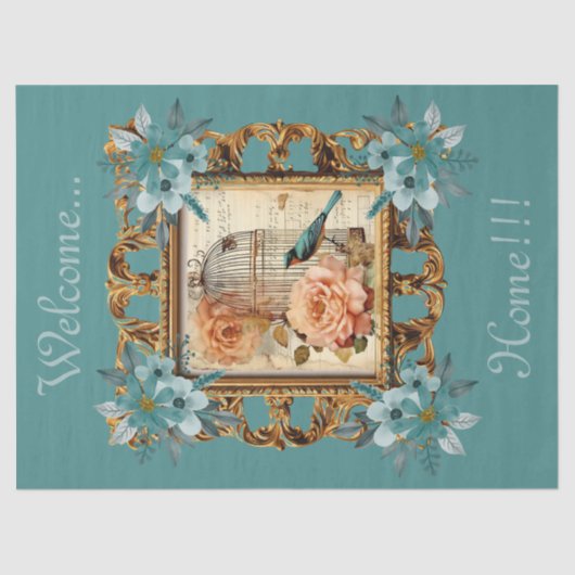 フレームフローラ鳥ケージとスクリプトの切り離し 薄葉紙 (正面)