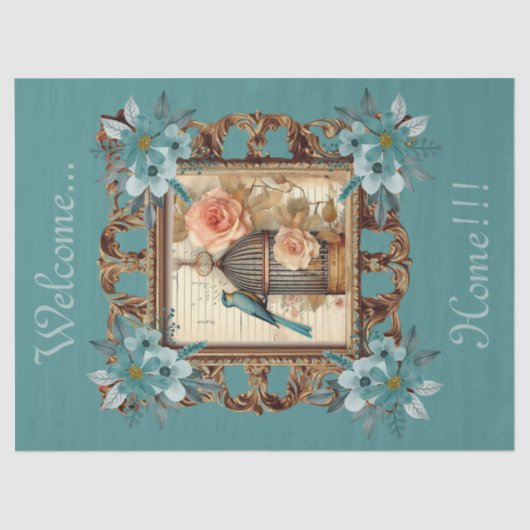 フレームフローラ鳥ケージとスクリプトの切り離し 薄葉紙 (正面)