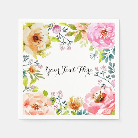 フレームフローラ スタンダードカクテルナプキン (正面)