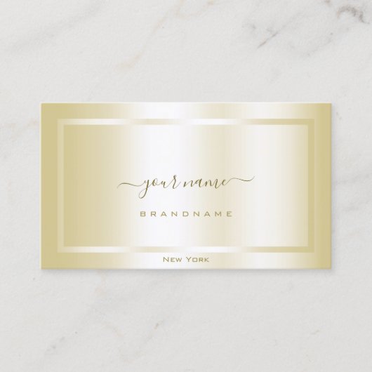 フレームプロフェッショナルによる目の引く金ゴールド効果 名刺 (正面)