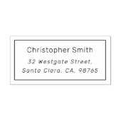 フレームミニマル名と姓の差出人住所 ラバースタンプ (インプリント)