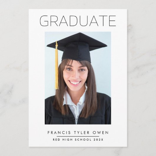 フレームミニマル大学院高等学校写真 案内状 (正面)