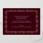 フレームメリーフォイルのビジネスホリデーフォトカード 箔シーズンカード (裏面)