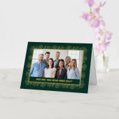 フレームメリーフォイルのビジネス休日グリーティングカード 箔グリーティングカード (蘭)