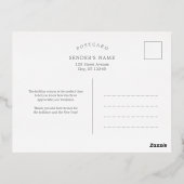 フレームメリーフォイルビジネスホリデー葉書 箔招待状ポストカード (裏面)