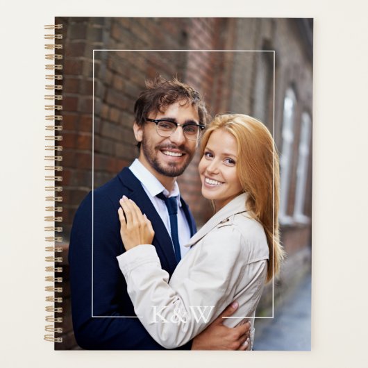 フレームモダンお洒落モノグラム プランナー手帳 (正面)