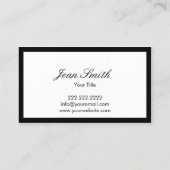 フレームモダンはっきりしたタイポグラフィ 名刺 (裏面)