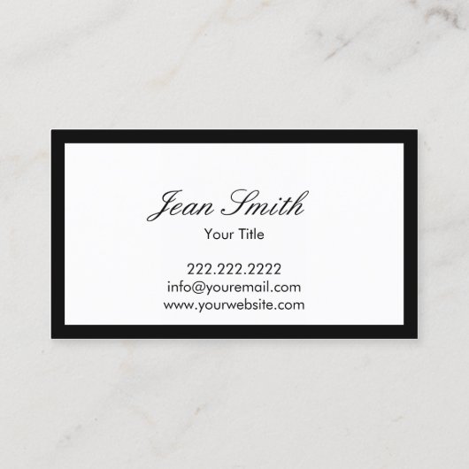 フレームモダンはっきりしたタイポグラフィ 名刺 (裏面)