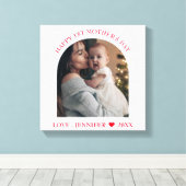 フレームモダンカスタムフォトハッピー最初の母親の日 キャンバスプリント (インサイチュ (ウッドフロア))