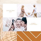 フレームモダンクリスマスフォトカード シーズンカード