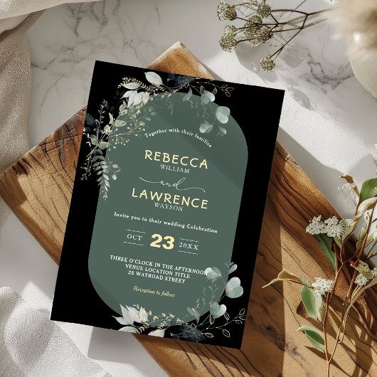 フレームモダング離れリー結婚式招待状 招待状