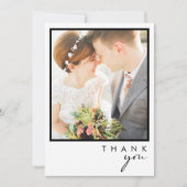 フレームモダンサンキューカードのミニマル写真 サンキューカード (正面)