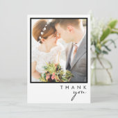 フレームモダンサンキューカードのミニマル写真 サンキューカード (スタンド正面)