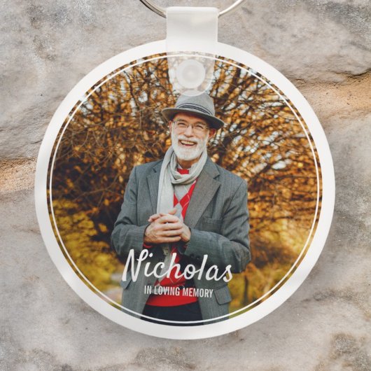 フレームモダンシンプル写真葬儀記念碑 キーホルダー