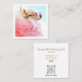 フレームモダンフォトスキャン可能なQRコード スクエア名刺 (正面/裏面)