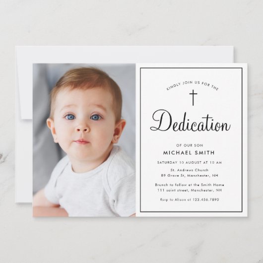 フレームモダンフォト献納の招待 招待状 (正面)