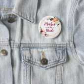 フレームモダンフローラ母の新郎新婦 缶バッジ (インサイチュ)