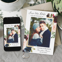 フレームモダンブルゴーニュ赤面フローラ写真