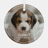 フレームモダンペットの初めてのクリスマスフォトオーナメント ガラスオーナメント (裏面)