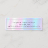 フレームモダンホログラフィックインスタグラムのソーシャルメディア スキニー名刺 (裏面)