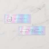 フレームモダンホログラフィックインスタグラムのソーシャルメディア スキニー名刺 (正面/裏面)