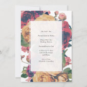 フレームモダンボホアンティークバラ編集可能フォト セーブザデート (裏面)