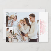 フレームモダンミニマルグリーンメリークリスマスフォト シーズンカード (裏面)