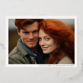 フレームモダンミニマル写真数々の日付の保存 箔招待状 (正面)