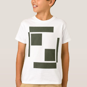 フレームモダンモスグリーンキッズティー – Tシャツ