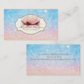フレームモダンロータスフラワーグリッター《写真》ぼけ味グラデーション 名刺 (正面/裏面)