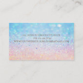 フレームモダンロータスフラワーグリッター《写真》ぼけ味グラデーション 名刺 (裏面)