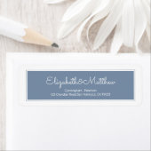 フレームモダン上のキュラシースクリプト差出人住所 ラベル (インサイチュ)