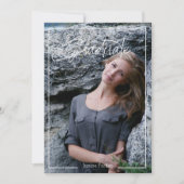 フレームモダン写真の卒業発表を追加 案内状 (正面)