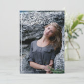 フレームモダン写真の卒業発表を追加 案内状 (スタンド正面)