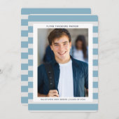 フレームモダン卒業発表カード 案内状 (正面/裏面)