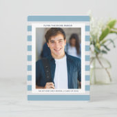 フレームモダン卒業発表カード 案内状 (スタンド正面)