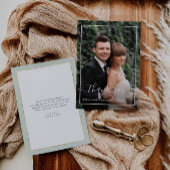 フレームモダン結婚の写真サンキューカード サンキューカード