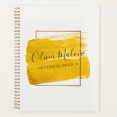 フレームモダン金ゴールド水カラー絵を描スプラッシュプランナー プランナー手帳 (正面)