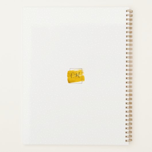 フレームモダン金ゴールド水カラー絵を描スプラッシュプランナー プランナー手帳 (裏面)