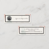 フレームモダン、水色、Instagramソーシャルメディア スキニー名刺 (正面/裏面)