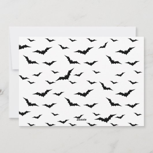 フレームユニークブラックハロウィーンフォトホリデーカード シーズンカード (裏面)