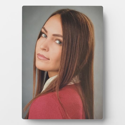 フレームレスカスタムフォトテーブルトップイーゼルバック フォトプラーク (正面)