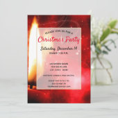フレームレッド独身のキャンドルクリスマスパーティの招待状 招待状 (スタンド正面)